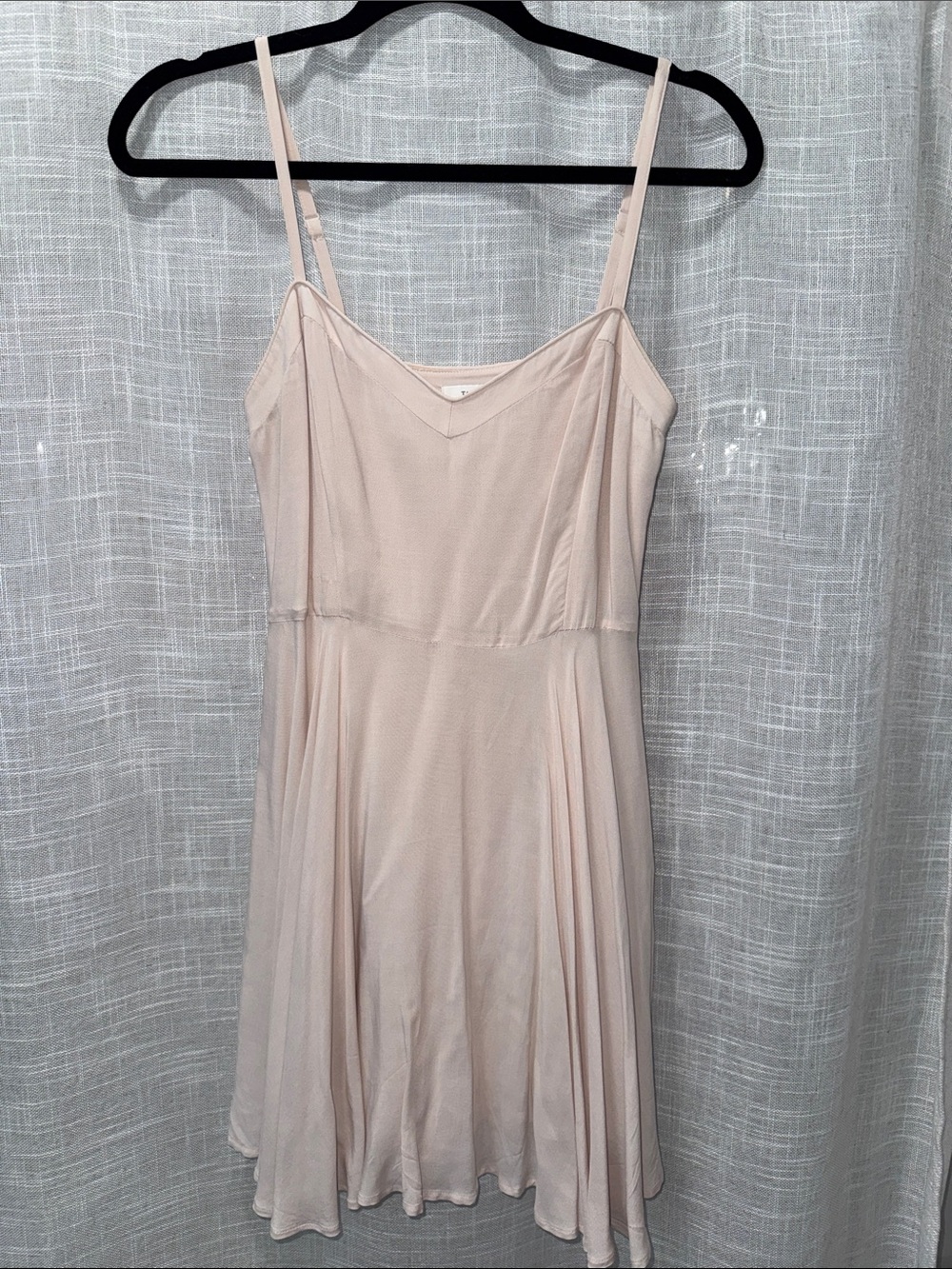 Aritzia Talula Pale Blush Spaghetti Strap Mini Dress